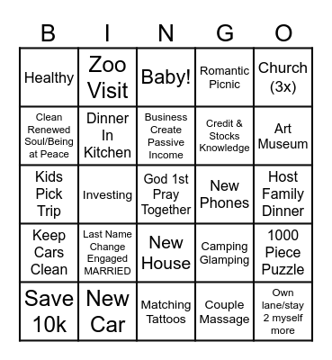 2026 Bingo Card