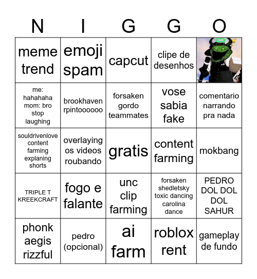 rizzest year 26 Bingo Card