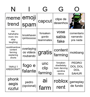 rizzest year 26 Bingo Card