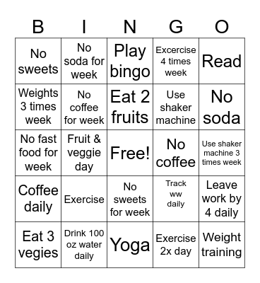 January 2026 Bingo Card