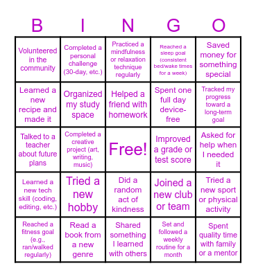 2025 BINGO Card