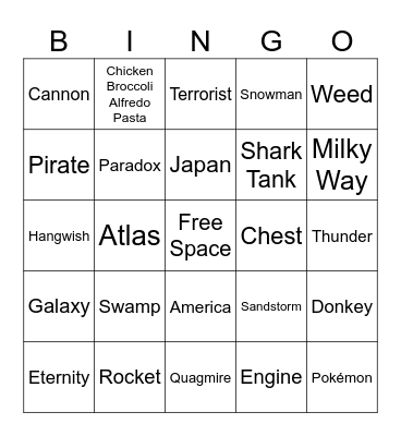Infinite Craft Bingo Card