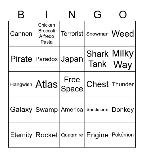 Infinite Craft Bingo Card