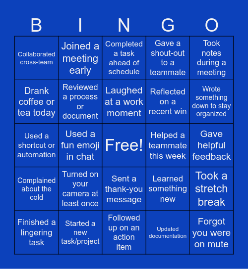 Winter Wins Bingo Card