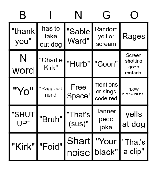 James Bingo Card