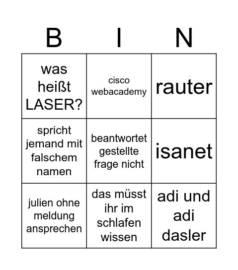 thiessen bingo Card