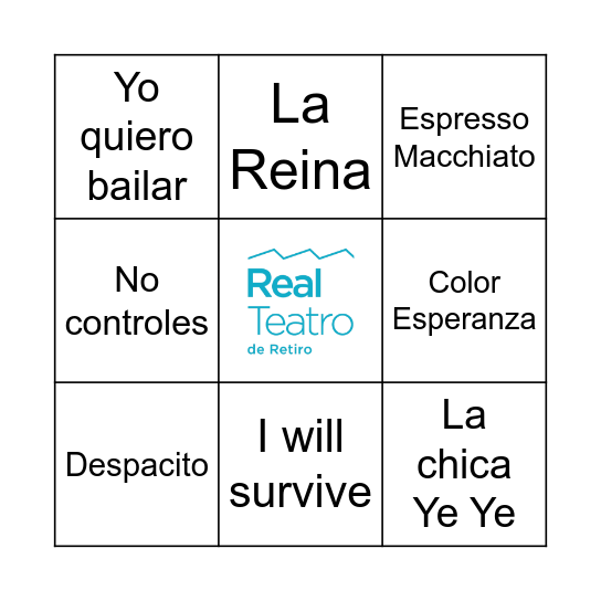 Bingo Carnaval Teatro Real Bingo Card