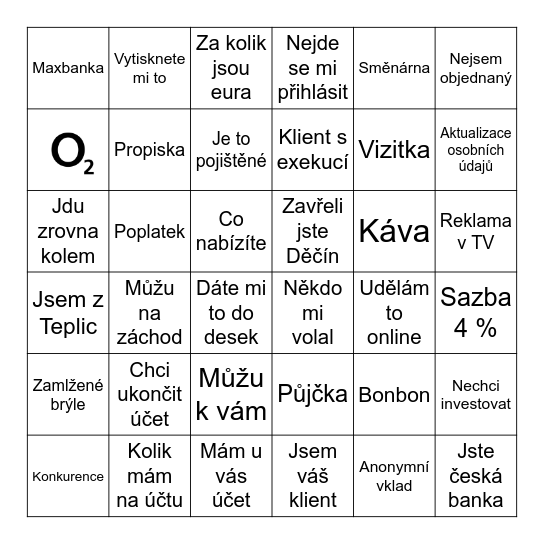 Creditas Bingo Card