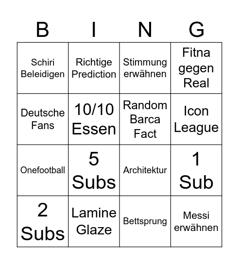 Anton Bingo Card
