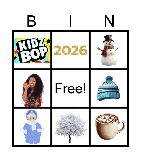 January Bingo Card