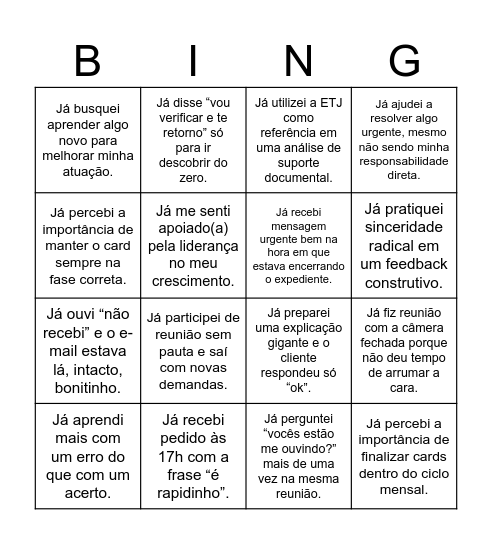 Bingo Jurídico Compliance Bingo Card