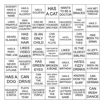 SQUAD BINGO Card