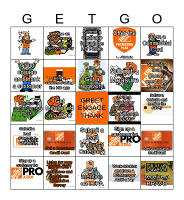 HOME DEPOT Bingo Card