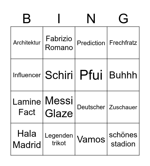 ViscaBarca Bingo Card