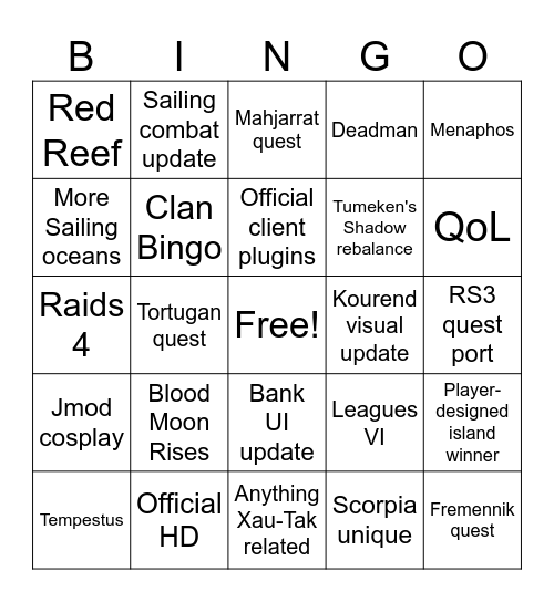 Winter Summit 2026 Bingo Card