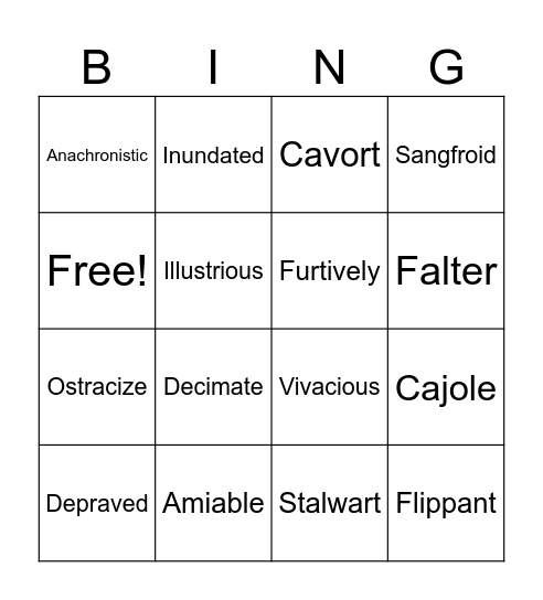 WOD 46-60 Bingo Card