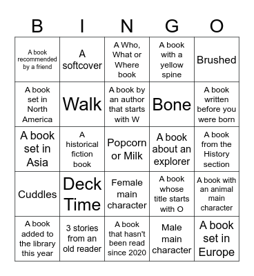 Olivier's Best Day Bingo Card