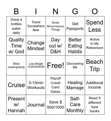 2026 Life Bingo Card
