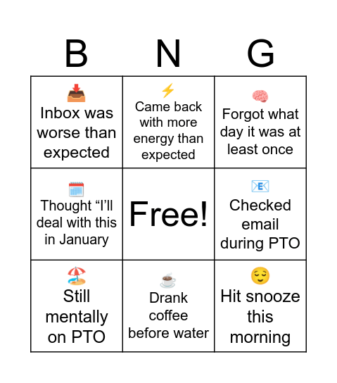 HR Bingo Card