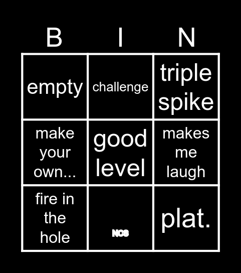 the Recent tab!!! Bingo Card
