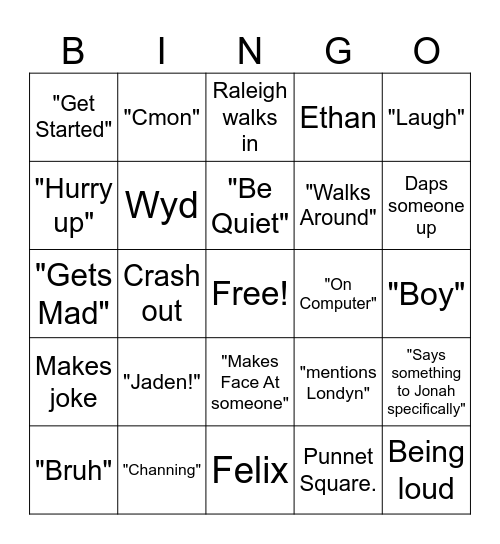 Mrs Clark Bingo Card