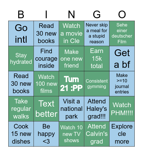 2026 BINGOOOO (No Doubles) Bingo Card