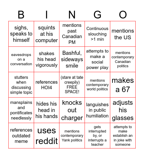 Wyllian Bingo! Bingo Card