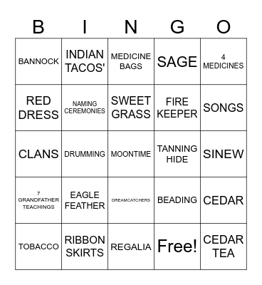 APANO CULTURAL BINGO Card