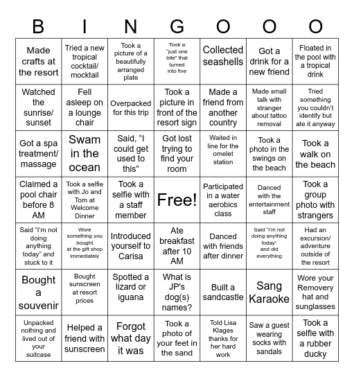 2025 Removery All-Star Bingo Card