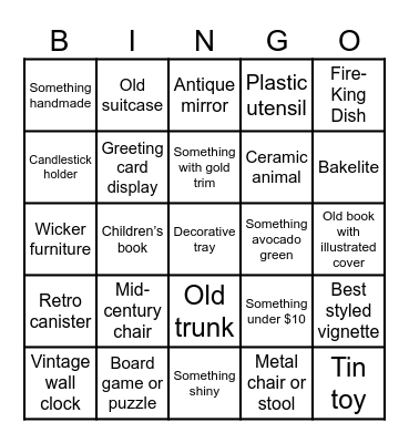 Westside LOZ Vintage Photo Bingo Card
