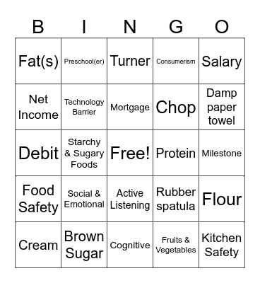 FCS Human Services Bingo Card
