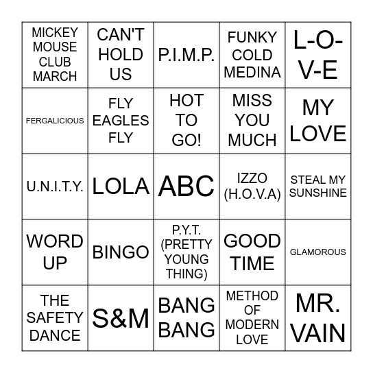 ALPHABET SOUP Bingo Card