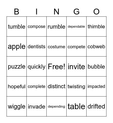 Review/CLE Bingo Card