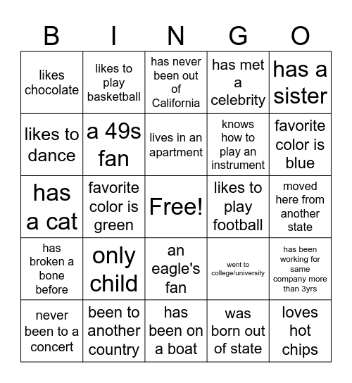 Program Leader Bingo Card