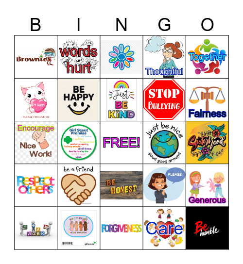 Sister To Every Girl Scout Bingo Card