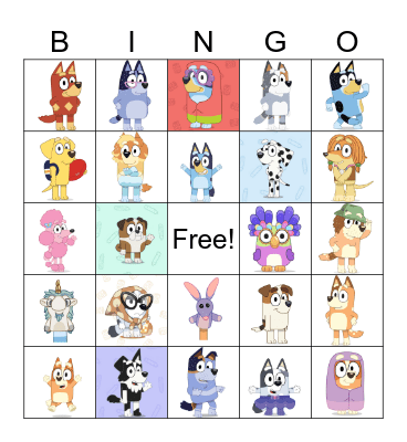 Bluey Bingo Card