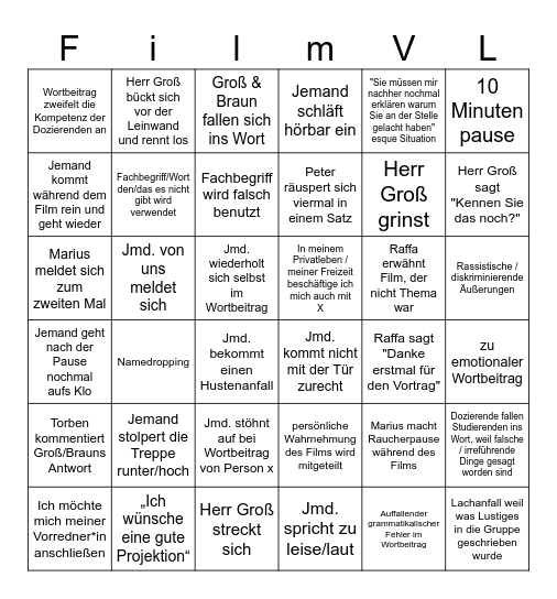 13.01.2026 Bingo Card
