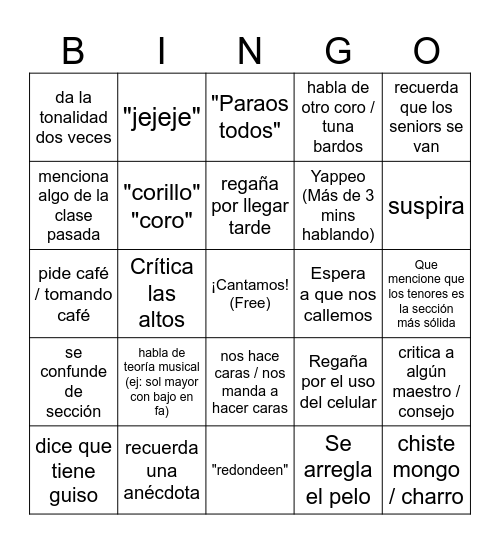 Bingo de David Bingo Card