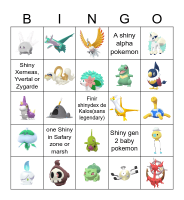 2026 Shiny Bingo Card