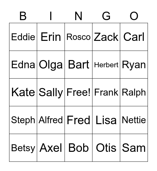 Whack-A-Mole Bingo Card
