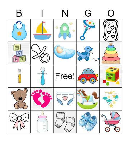 Baby Shower Bingo Card