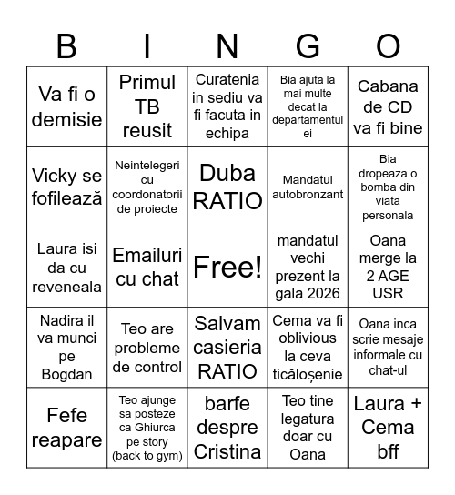 BINGO_RATIO Bingo Card