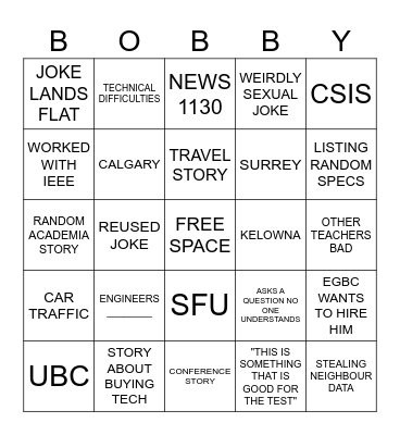 BoBingo Card