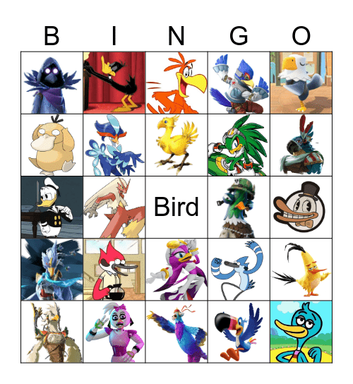 Birds of a Feather Bingo Card