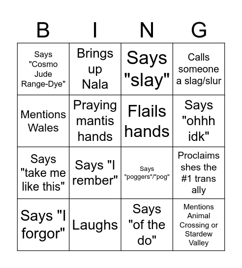 MAYA BINGO Card