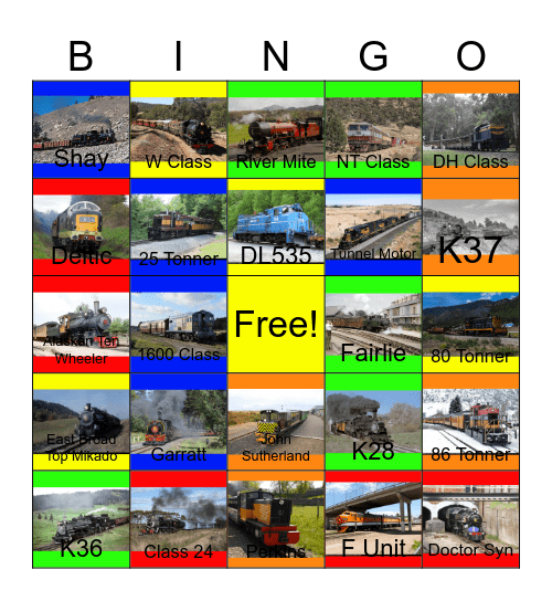 Denver and Rio Grande Western and other Narrow Gauge Railroads that I would like to take photographs with Carmen one day Bingo Card