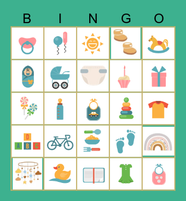 Gender Reveal Bingo Card