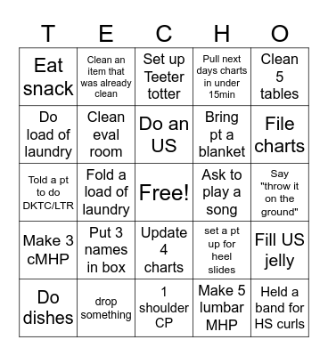 Tech BINGO Card