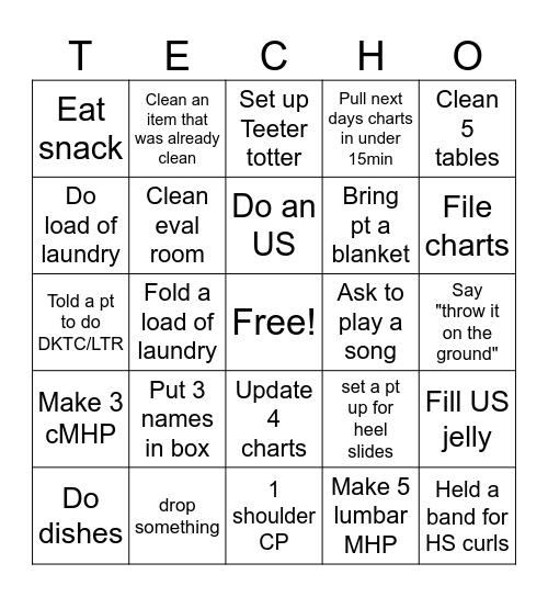 Tech BINGO Card