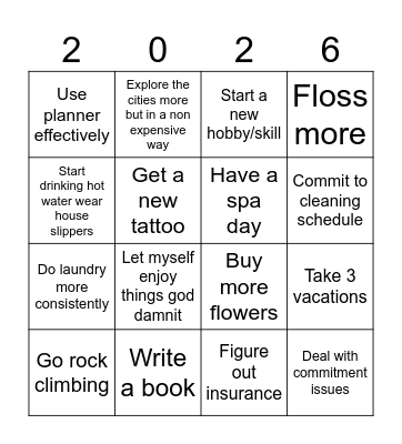 2026 Bingo Card